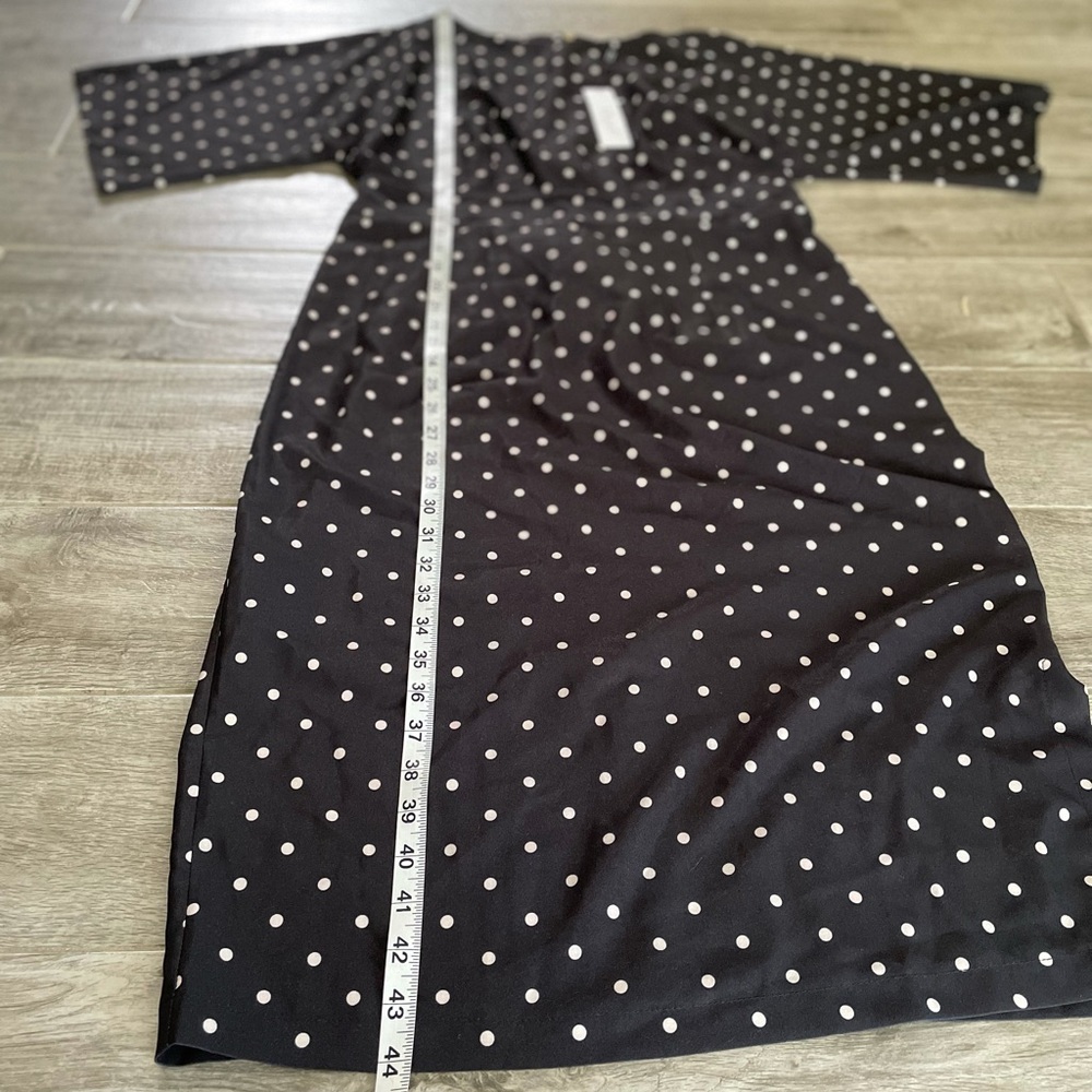 NWT Closet London Polka Dot Kimono Sleeve Midi Dress - Picture 5 of 7